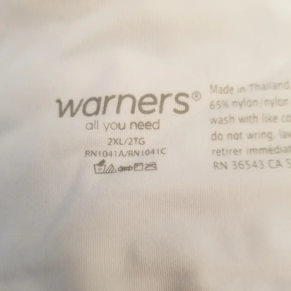 Warners Bra 2XL/2TG Full Coverage All You Need White  Wireless Lightly Padded - Picture 4 of 4